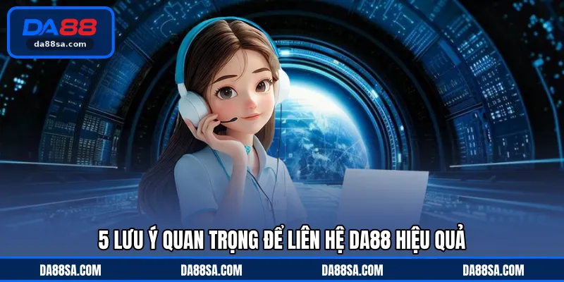5 lưu ý quan trọng để liên hệ DA88 hiệu quả