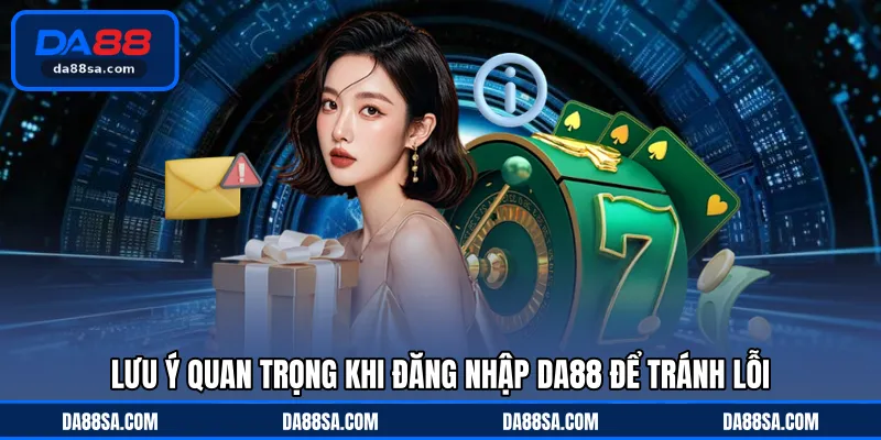Lưu ý quan trọng khi đăng nhập DA88 để tránh lỗi 